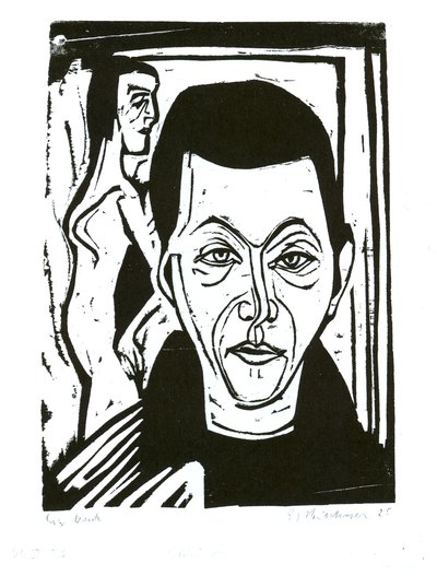 Cabeza de hombre de Ernst Ludwig Kirchner